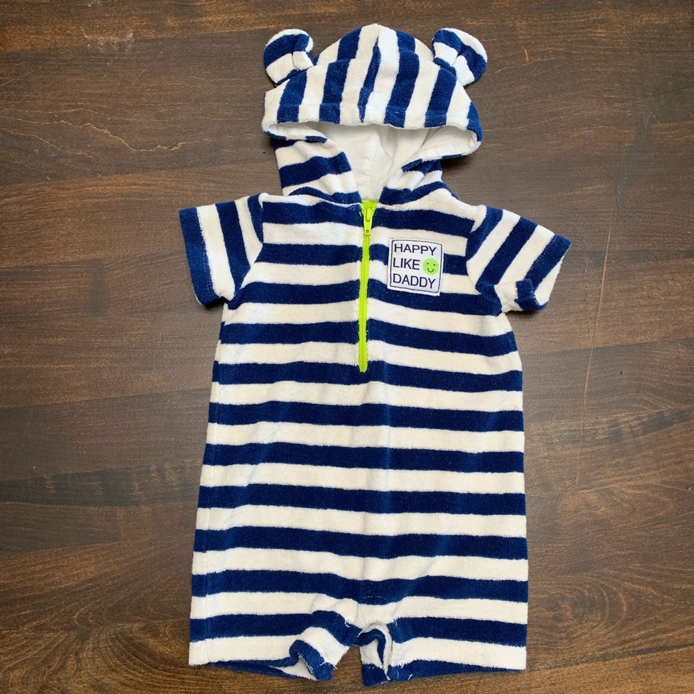 KoalaBaby striped Romper (0-3M)
